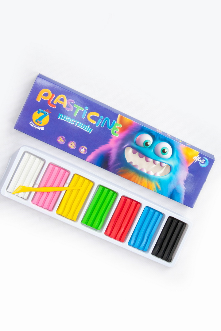 Пластилін, 7 кольорів, 140 г, Hipe